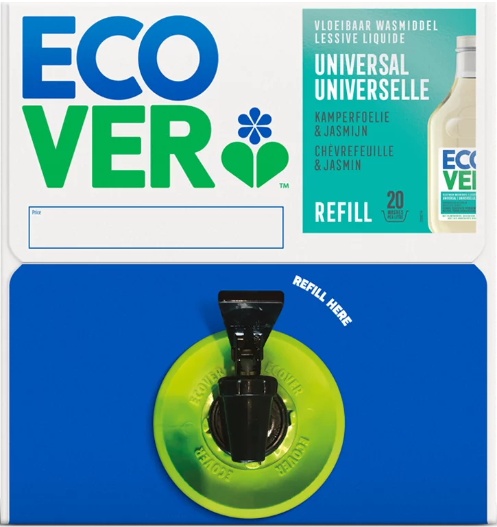 Ecover Vloeibaar wasmiddel universal kamperfoelie & jasmijn 15L